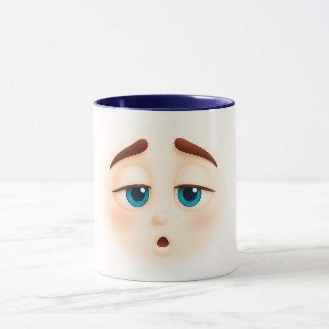 Caneca Sleepy blue eyes – barely awake big mood (Centro)