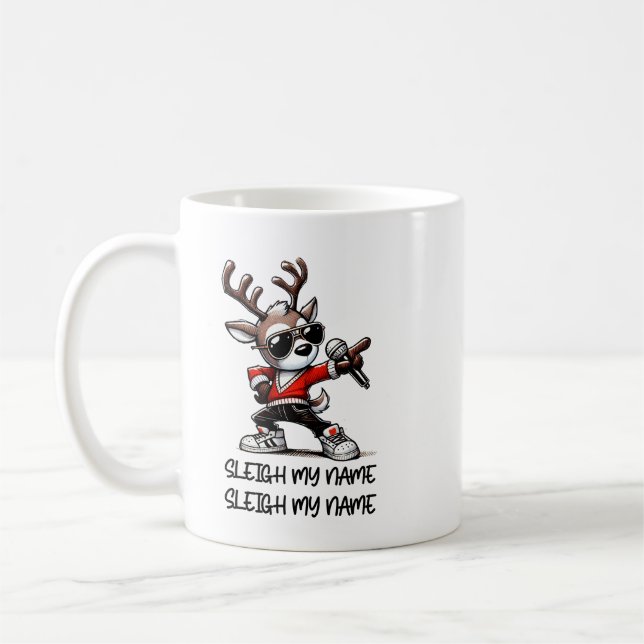 Caneca Sleigh My Name, Xícara de Café Divertida de (Esquerda)