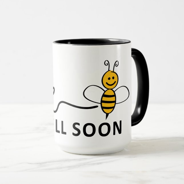 Caneca Slogan Bee well soon. Van harte beterschap ! (Frente Esquerda)