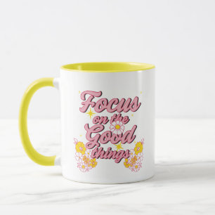 Caneca Slogan da Nature Soul   Foco nas coisas boas