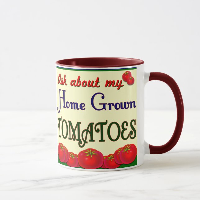 Caneca Slogan do Jardim do Tomato Homegrown (Direita)