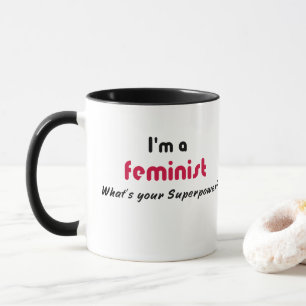 Caneca Slogan feminista da superpotência