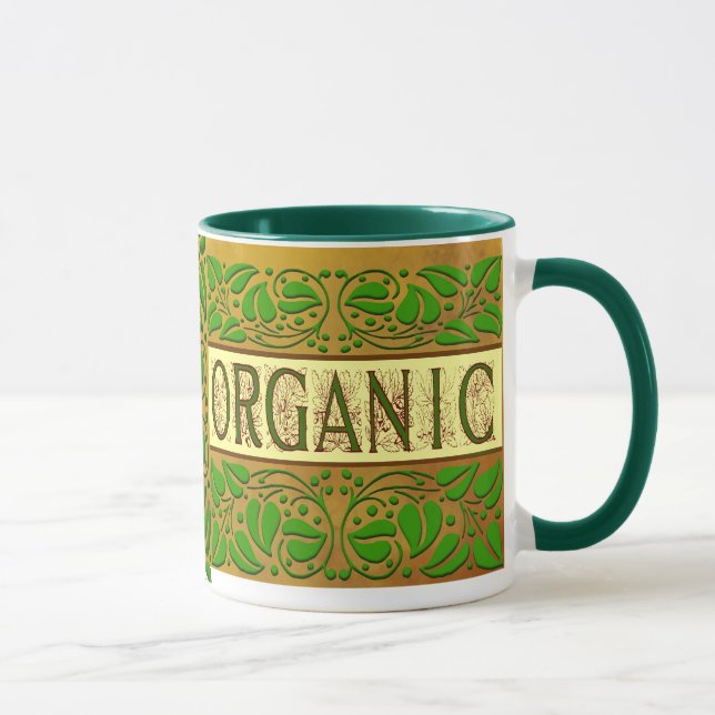 Caneca Slogan Verde Orgânico Café Mug (Direita)