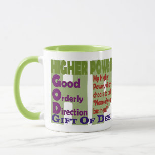 Caneca Slogans de alimentação do Mais alto de 12 etapas
