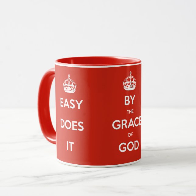 Caneca Slogans dos Alcoólicos Anônimos (Vermelho) (Frente Esquerda)