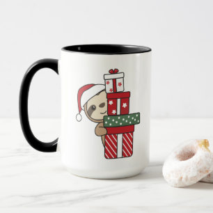 Caneca Sloth Christmas Gift Winter loths