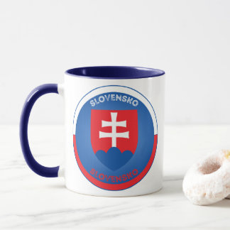 Caneca Slovakia Coat of Arms Circle Shape 