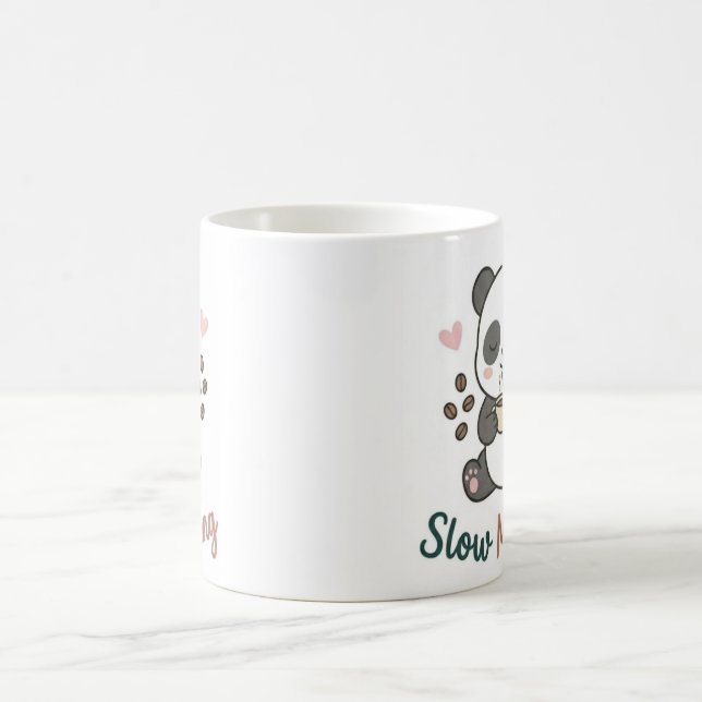Caneca Slow Morning Panda | Xícara de Café Aconche (Centro)