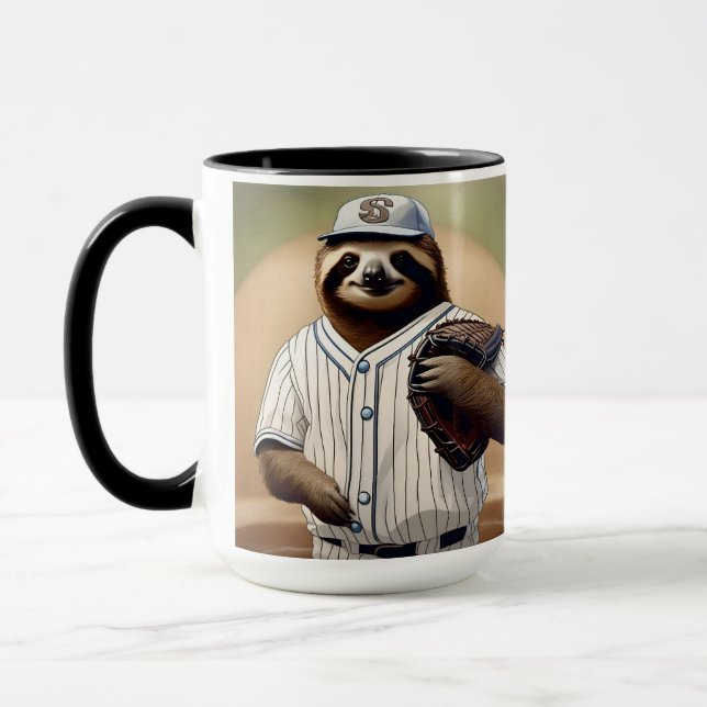 Caneca "Slugger Sloth: Devagar e Estável na Placa" (Esquerda)