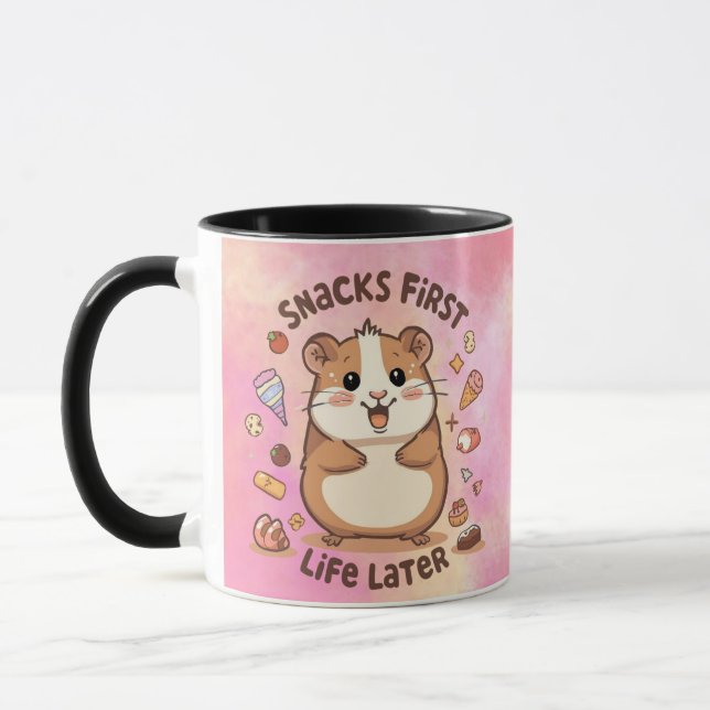 Caneca Snack First, Life Later Mug – Funny Snack Lover  (Esquerda)