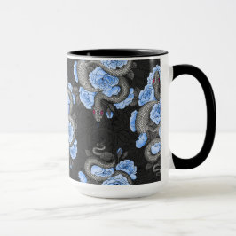 Caneca Snakes and blue roses