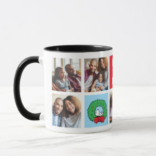 Caneca Snoopy Christmas Wreath   Colagem de fotos do Pai