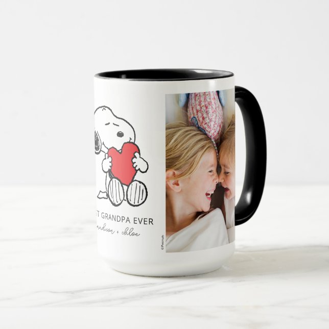 Caneca Snoopy Heart | Melhor Vovô Nunca - Foto (Frente Esquerda)