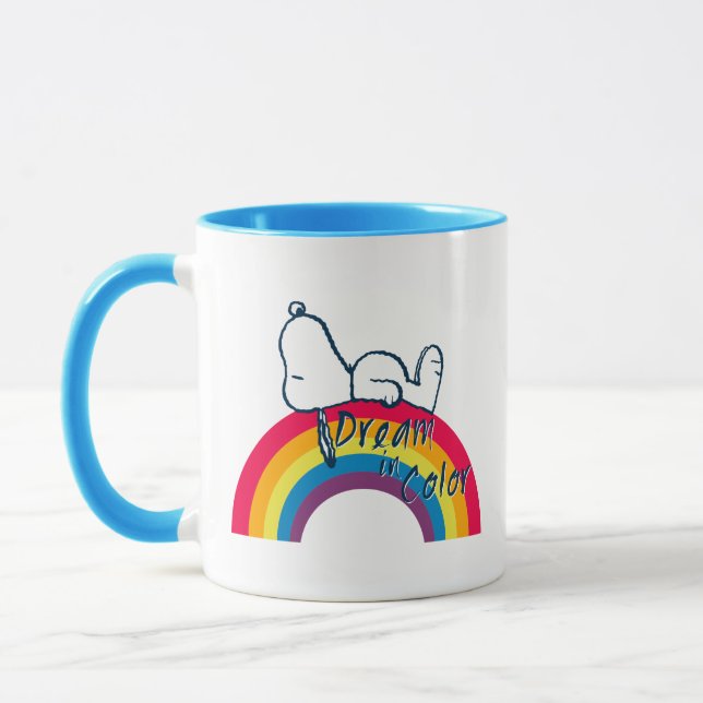 Caneca Snoopy | Sonho em arco-íris a cores (Esquerda)