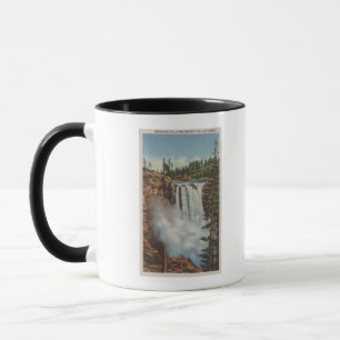 Caneca Snoqualmie Falls, WA - Visão de quedas no topo