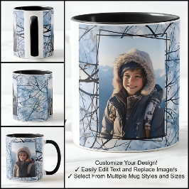 Caneca Snow Blue Sky 2 Outdoor Hiking Photos Modelo 021