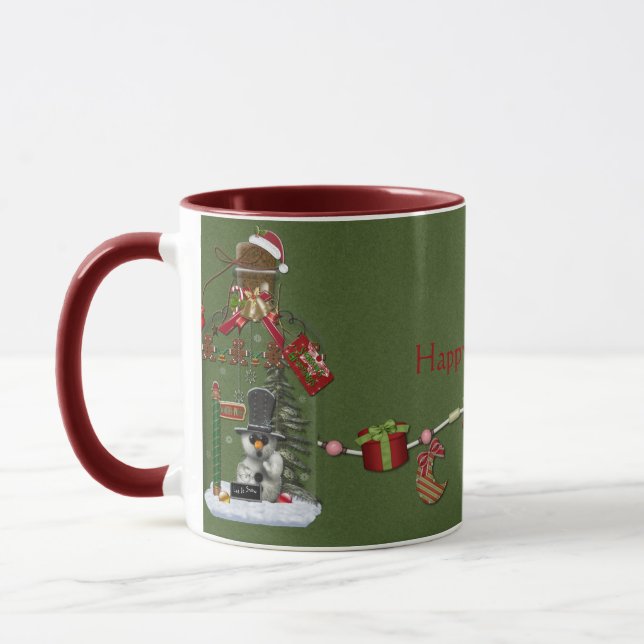 Caneca Snow Man Jar Holiday Mug (Esquerda)