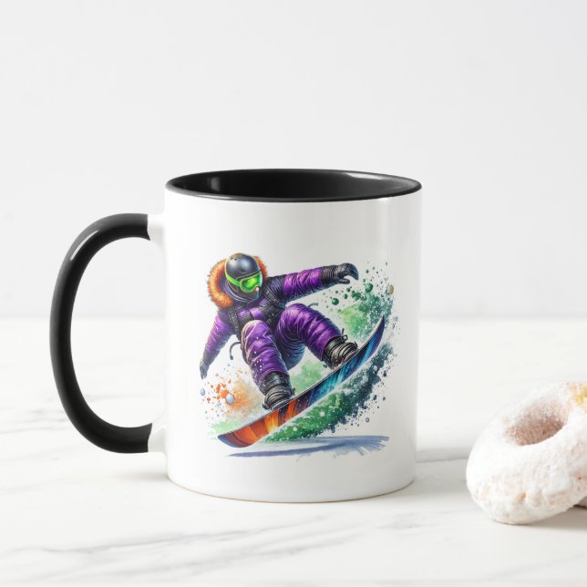 Caneca Snowboarder  (Com Donut)