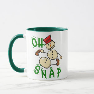 Caneca Snowman gingersnap cookie feriado de natal engraça