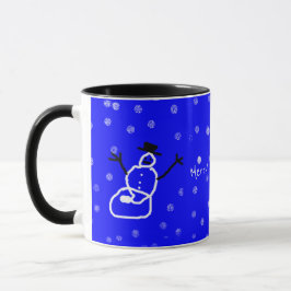 Caneca Snowman in the Snow Art by Kids Holiday Christmas 