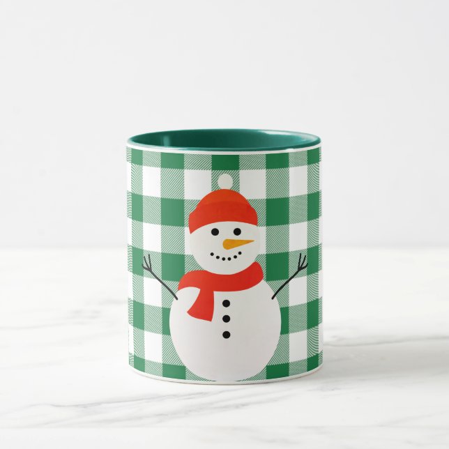 Caneca Snowman Na Xadrez (Centro)