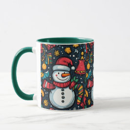 Caneca Snowman Natal 2025 Combo Mug