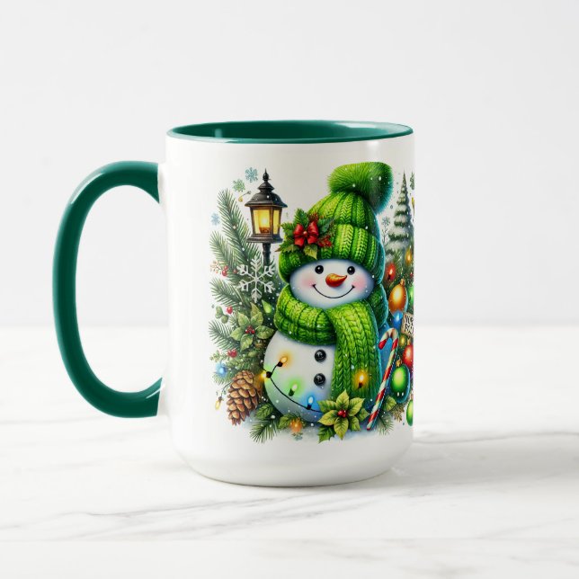 Caneca Snowmen Para As Férias (Esquerda)