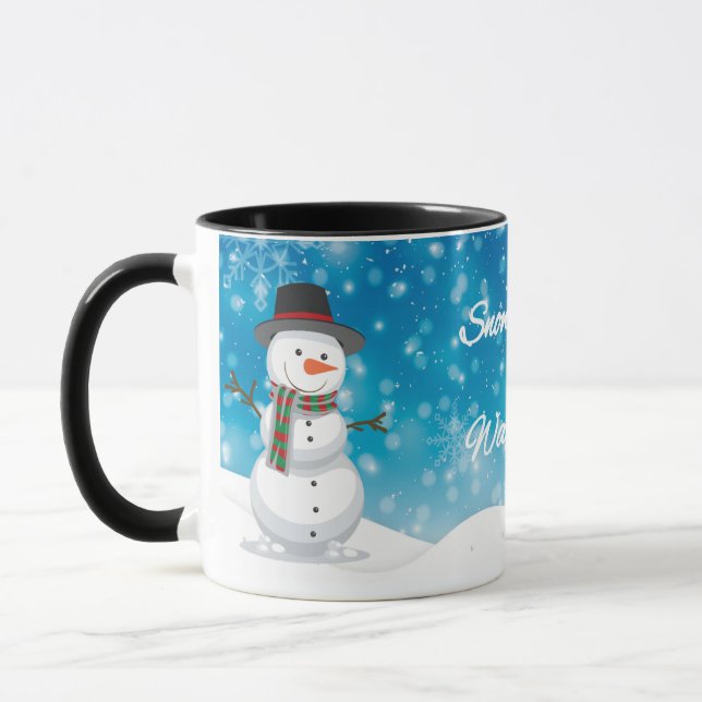 Caneca Snowy Hugs & Warm Sips (Esquerda)