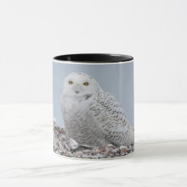 Caneca Snowy Owl nas conchas