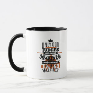 Caneca Só Deus julga os inimigos Fuzileiros