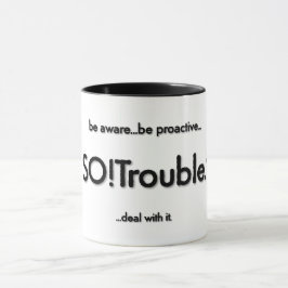 Caneca SO!Problema...se vira. preto no branco