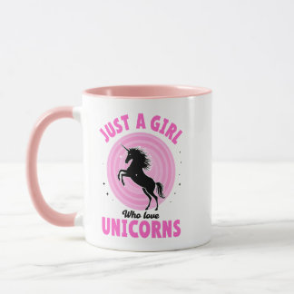 Caneca Só Uma Garota Que Ama Unicórnios • Rosa Fof