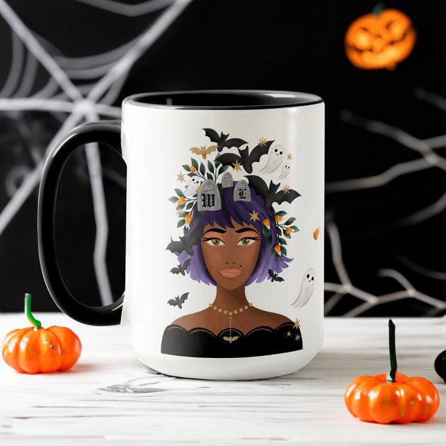 Caneca Só Uma Menina Que Adora A Bela Figurina De Hallowe (Just A Girl Who Love Halloween Costume Beauty Mug)