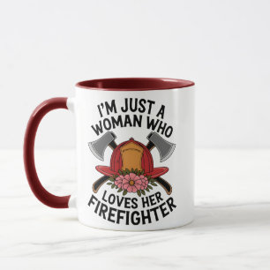 Caneca Só uma Mulher que Ama seu Bombeiro – Flora