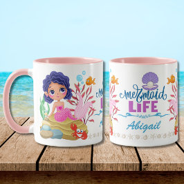 Caneca Sob o mar, a Sereia foi personalizada