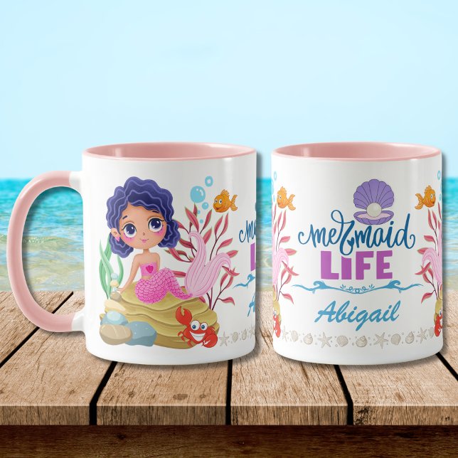 Caneca Sob o mar, a Sereia foi personalizada (Criador carregado)