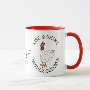 Caneca Sobe e brilha o humor de frango engraçado do club