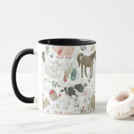 Caneca Sobre A Fazenda De Fábrica Animal Country Black Mu