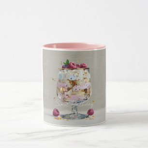 Caneca Sobremesa de Framboesa Elegante Impasto Aniversári