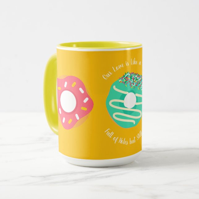 Caneca Sobremesa, Donuts Doces, Donuts, Fofo, moderno (Frente Esquerda)