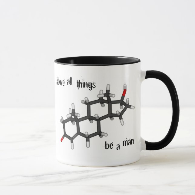 Caneca Sobretudo as coisas, sejam um homem.  Molécula da (Direita)