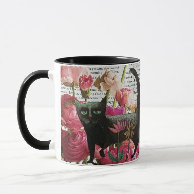 Caneca Sobrevivência do Câncer da Mama Sono Preto de Cura (Esquerda)