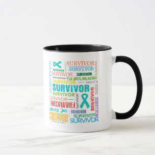 Caneca Sobrevivente Collage.png do câncer de ovário