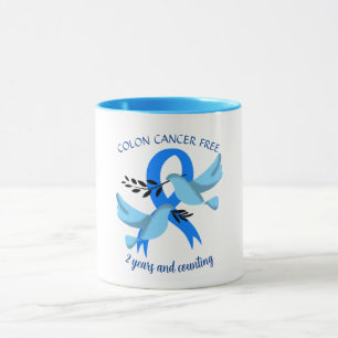 Caneca Sobrevivente de câncer Colon 2 Anos Personalizar P