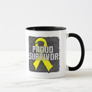 Caneca Sobrevivente orgulhoso do cancer Testicular