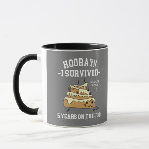 Caneca Sobrevivi a 5 anos no trabalho 5 anos de serviço