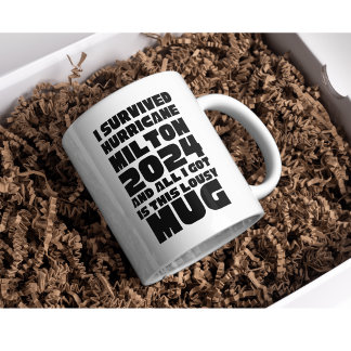Caneca Sobrevivi ao furacão Milton Humor 2024