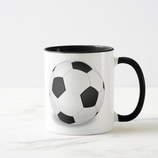 Caneca Soccer Ball Patterno Café Mug (Direita)