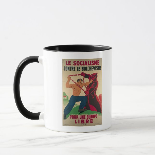 Caneca Socialismo contra o Bolshevism para um livre (Esquerda)