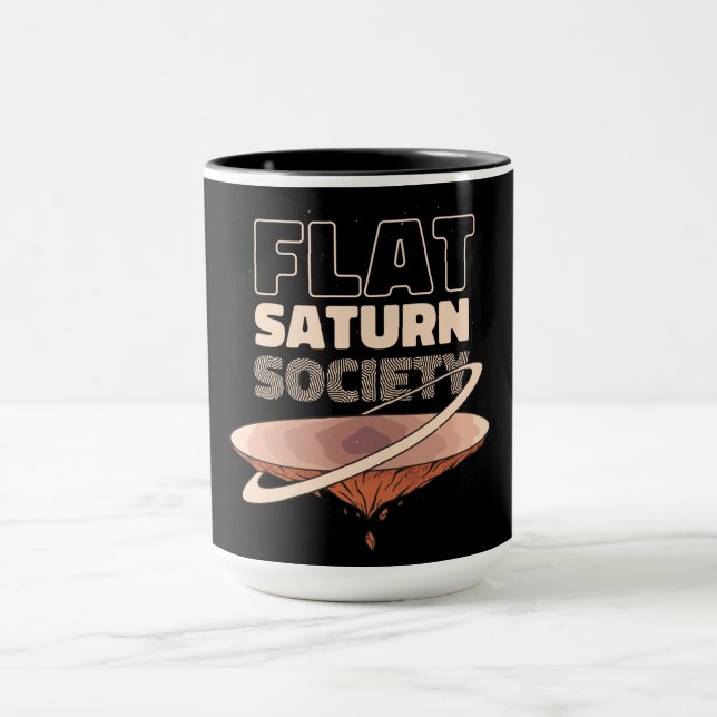 Caneca Sociedade de Saturno Plano - Design Científico (Centro)